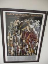Early Paleo-Indian Artifacts Framed Poster