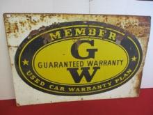 Original Used Car Warranty Plan Member Sign