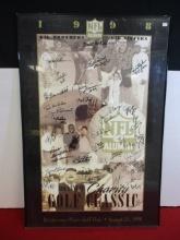 1998 NFL Alumni Golf Tournament Autographed Poster