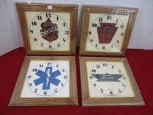 Advertising Wooden Clock Faces-Lot of 3