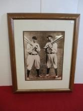 1919 Ty Cobb & "Shoeless" Joe Jackson Framed Photo w/ COA