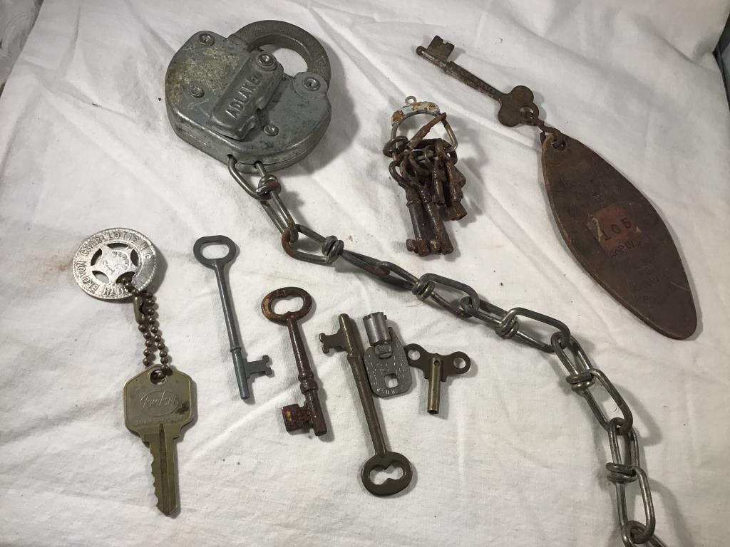 Adlake lock, various keys