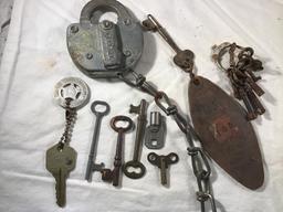 Adlake lock, various keys