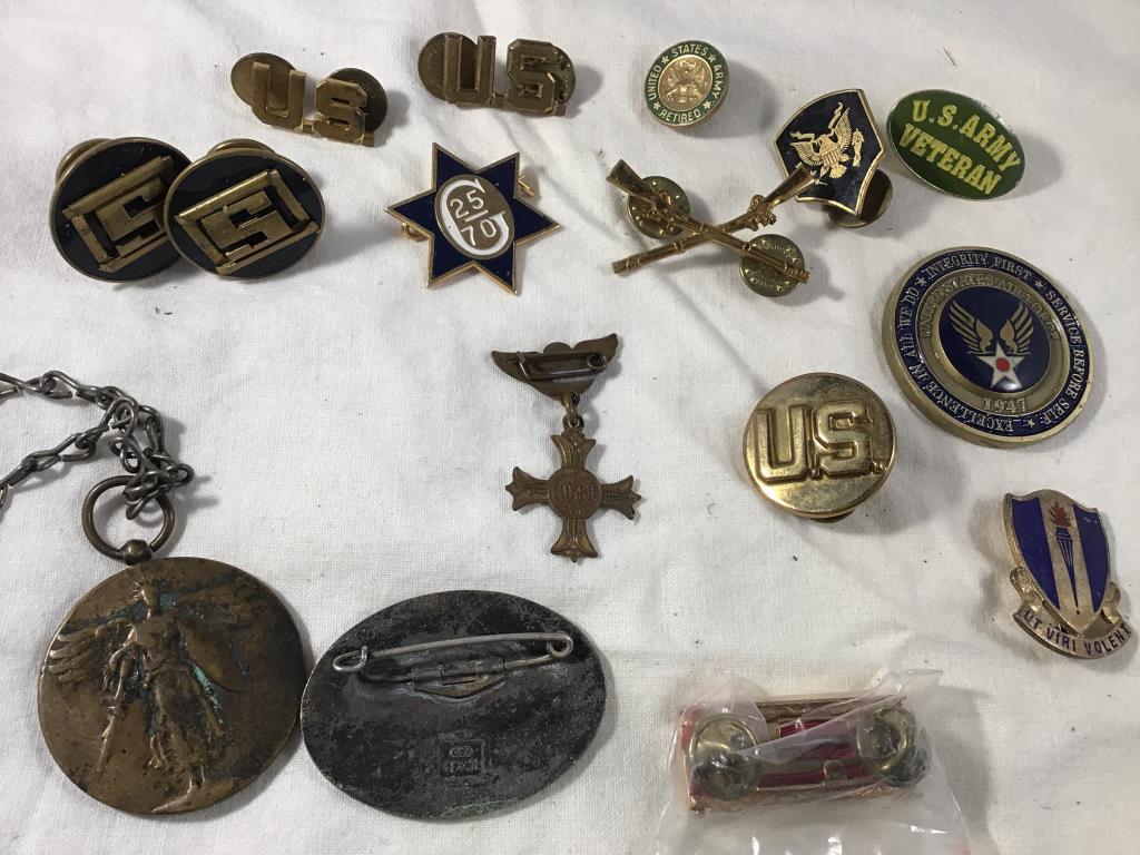 Misc military pins, medals