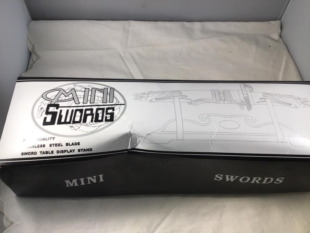 Mini sword in box