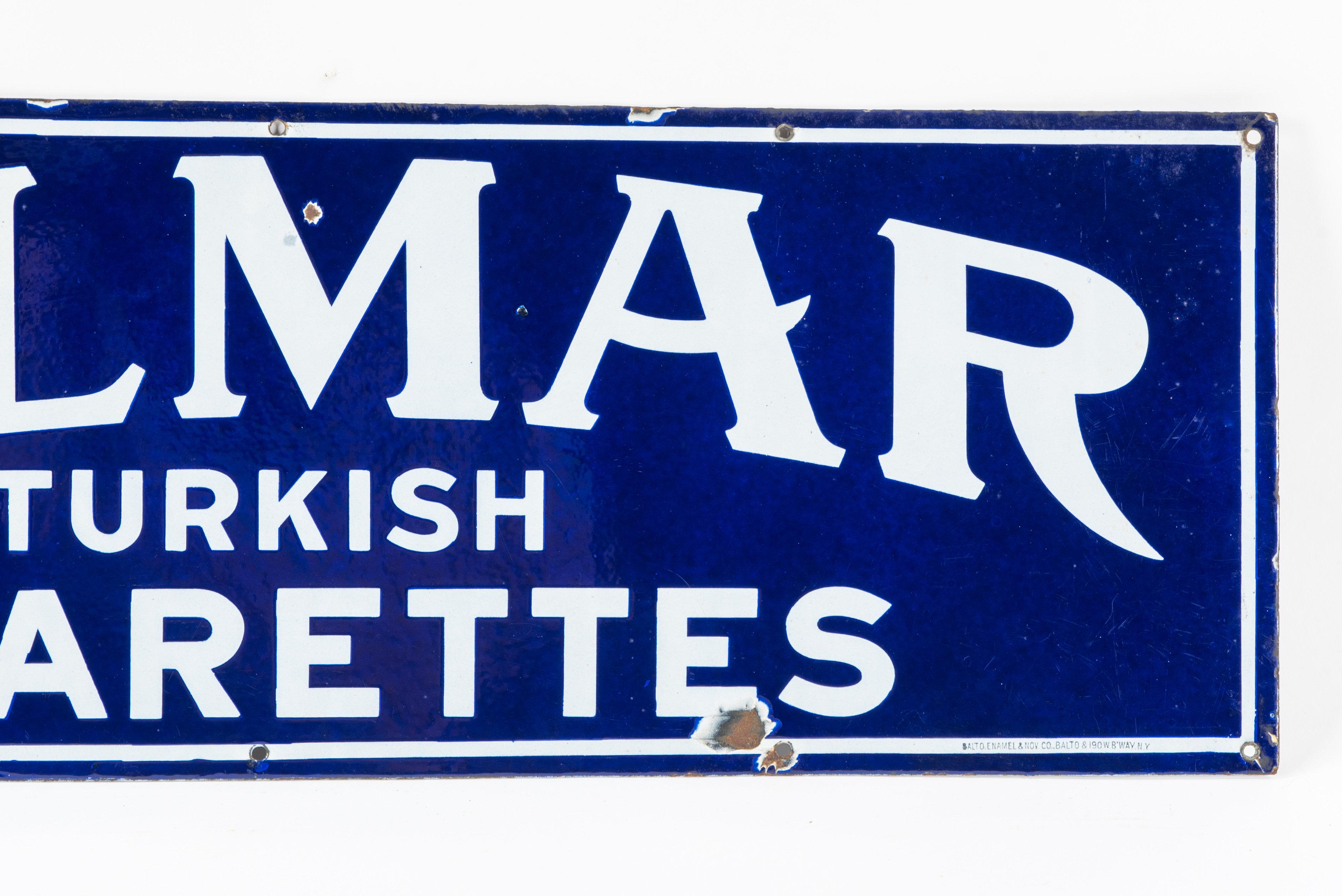 Helmar Turkish Cigarettes Porcelain Sign