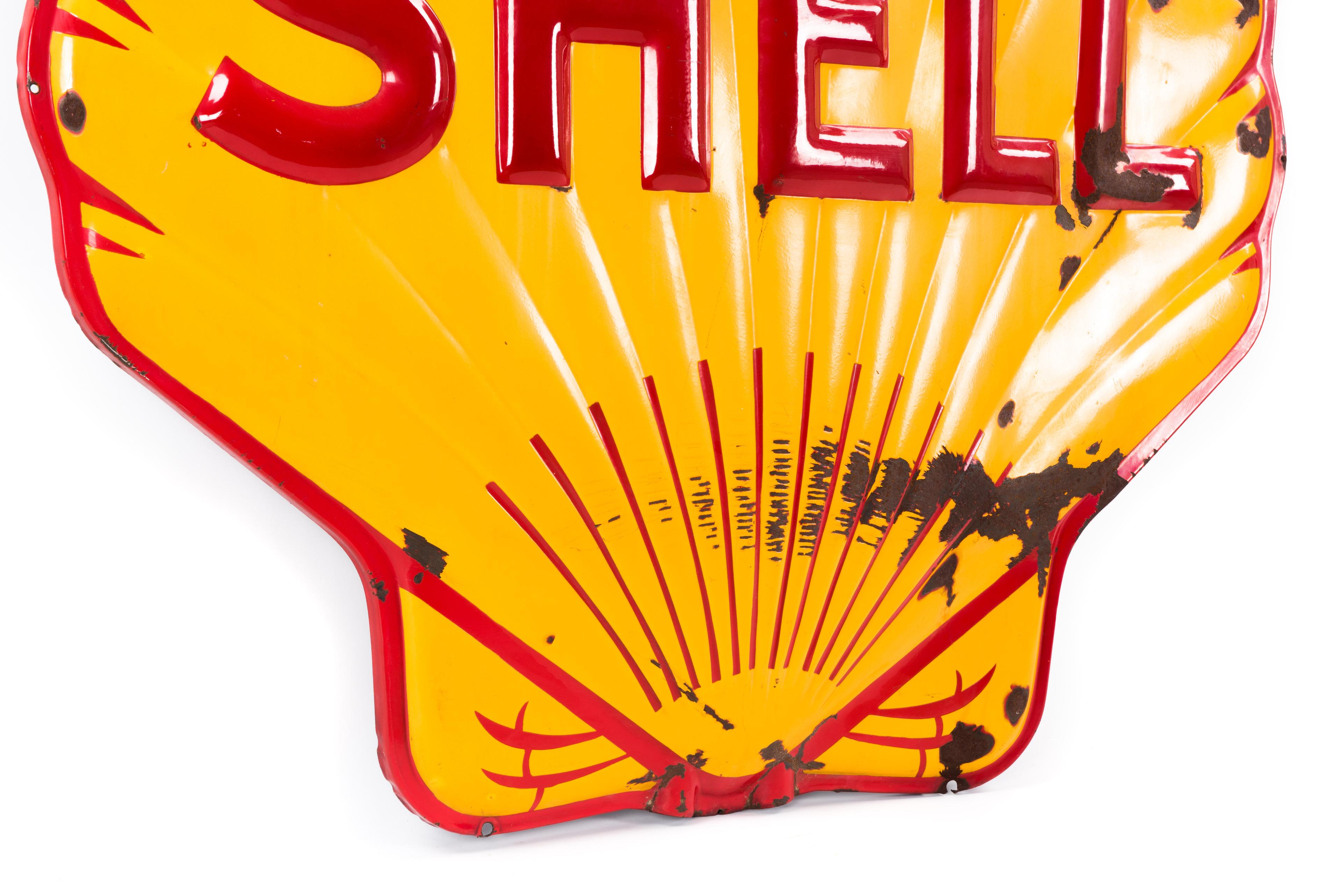 Shell Embossed Porcelain Neon Sign Panel