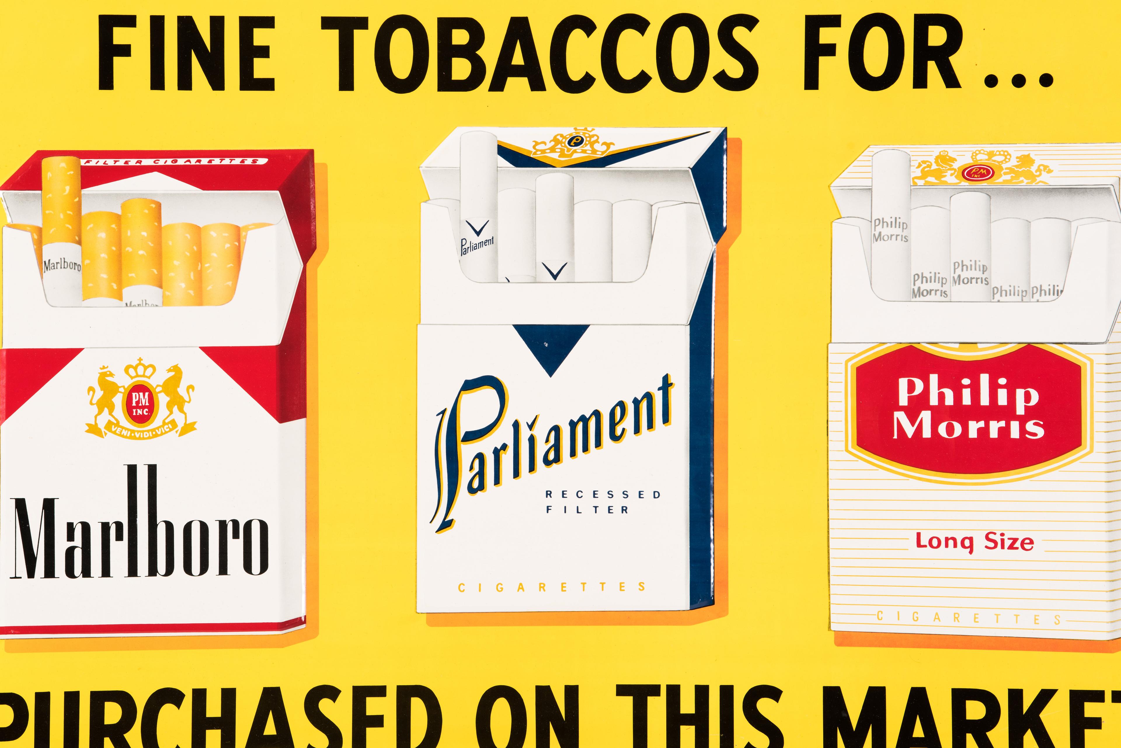 Marlboro Phillip Morris Cigarette Tin Sign