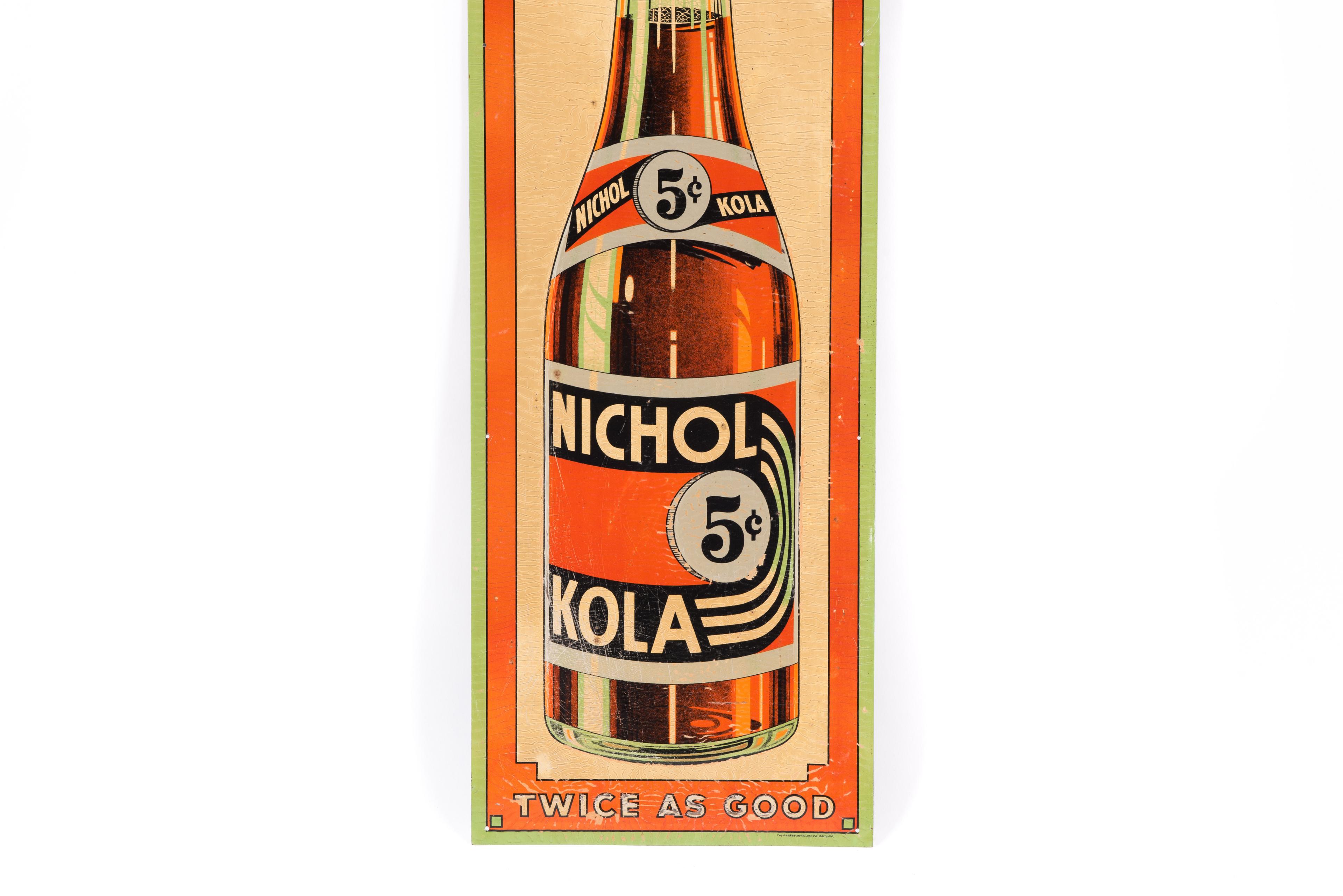 Nichol Cola Vertical Tin Sign