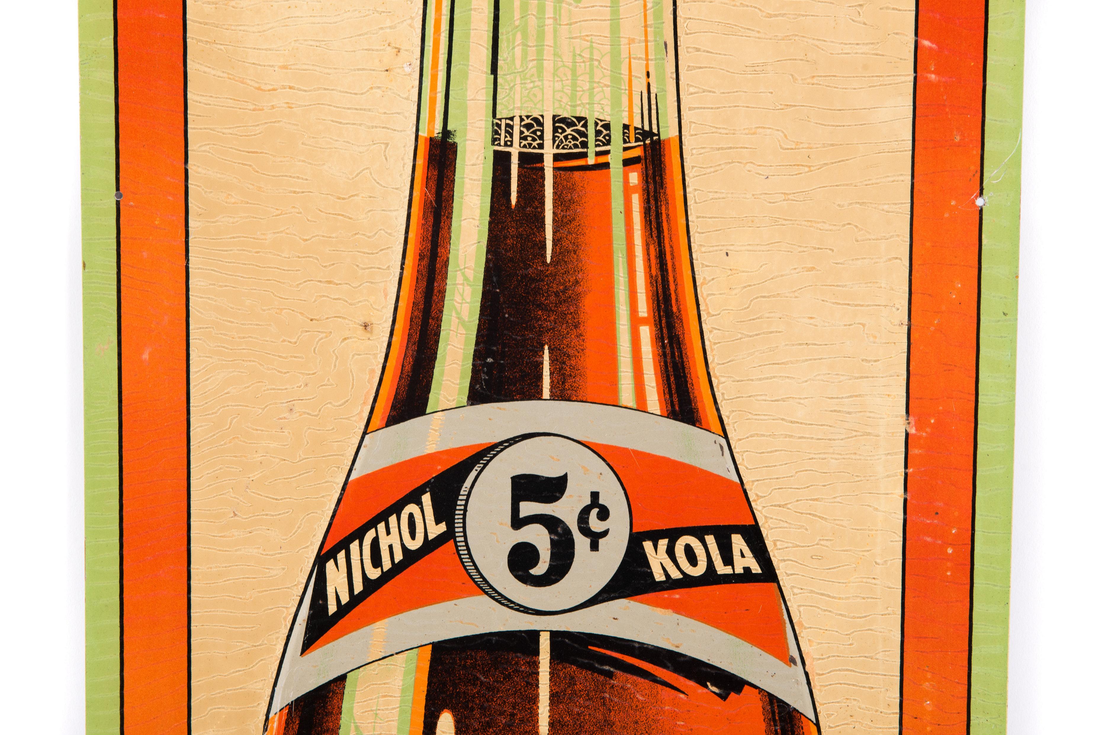 Nichol Cola Vertical Tin Sign