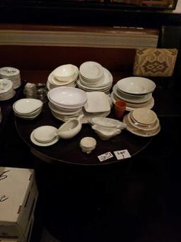Lot Assorted Tableware. Plates, Serving Dishes,