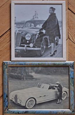 2 posters publicitarios enmarcados  Delahaye 135 y Bugatti 101  225 x 275 c