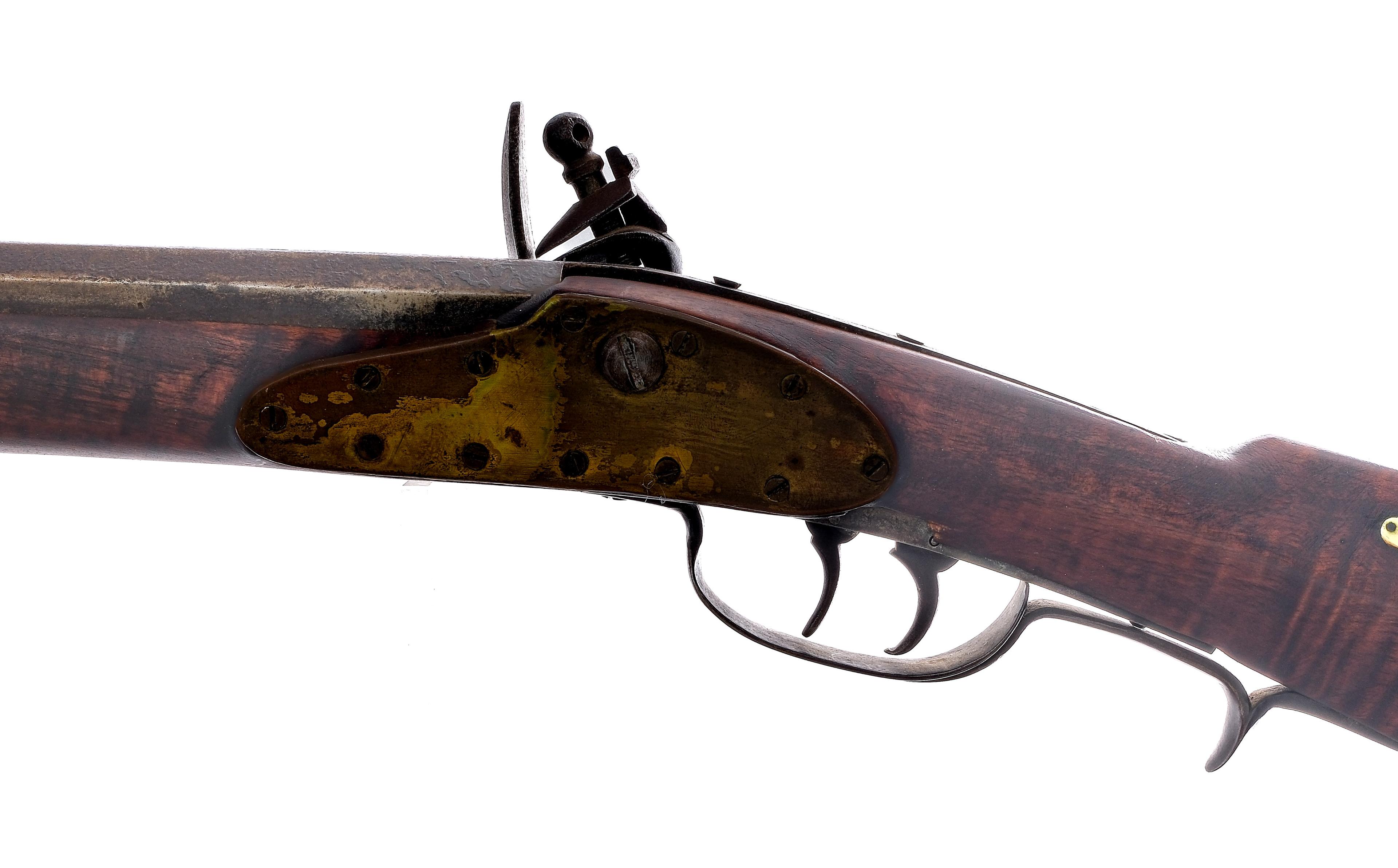 Antique Kentucky Long Flintlock Rifle .44