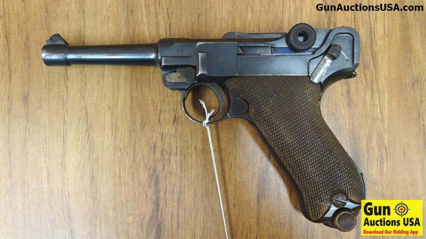 Deutsche Waffen und Munitionsfabriken (DWM) LUGER 1921 9MM Semi Auto Pistol. Very Good Condition. 4"