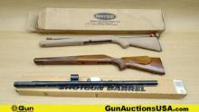 Boyds, Remington, Etc. Stocks, Barrel, Etc. . Good Condition. Lot of 4; #1- Walnut Rifle Stock, #2 B