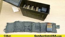 Military Surplus 30.06 Ammo. 184 Rds. In Total with 11 Empty Enclips and a Steel Ammo Can. . (69246)