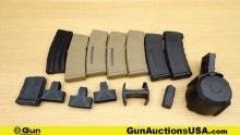 P Mag, Magpul, Etc. Magazines, Ammo. Very Good. Lot of 11; 1- P DRUM Mag for 5.56x45 with D- 60 Rds