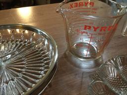 PyrexMeasure,Glass Egg dishes,Divided dish