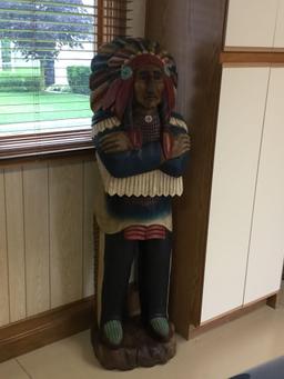 Wood Chief Statue