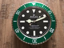 Dealer wall clock:  Rolex - Submariner  /  Händlerwanduhr: Rolex - Submariner