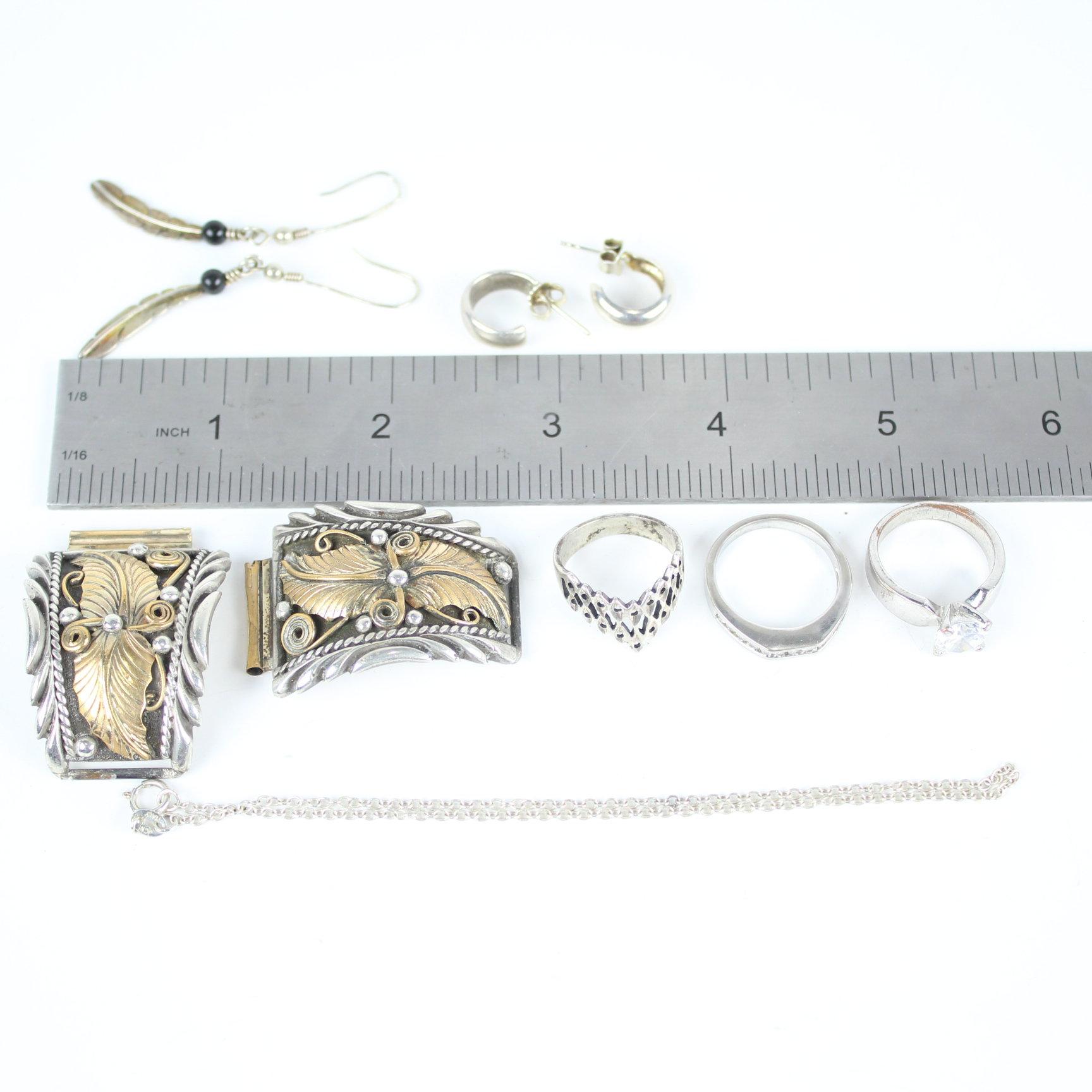 50.8 Grams Sterling Silver Jewelry Lot