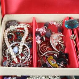 Ladies Jewelry Box Full of Costume Jewelry