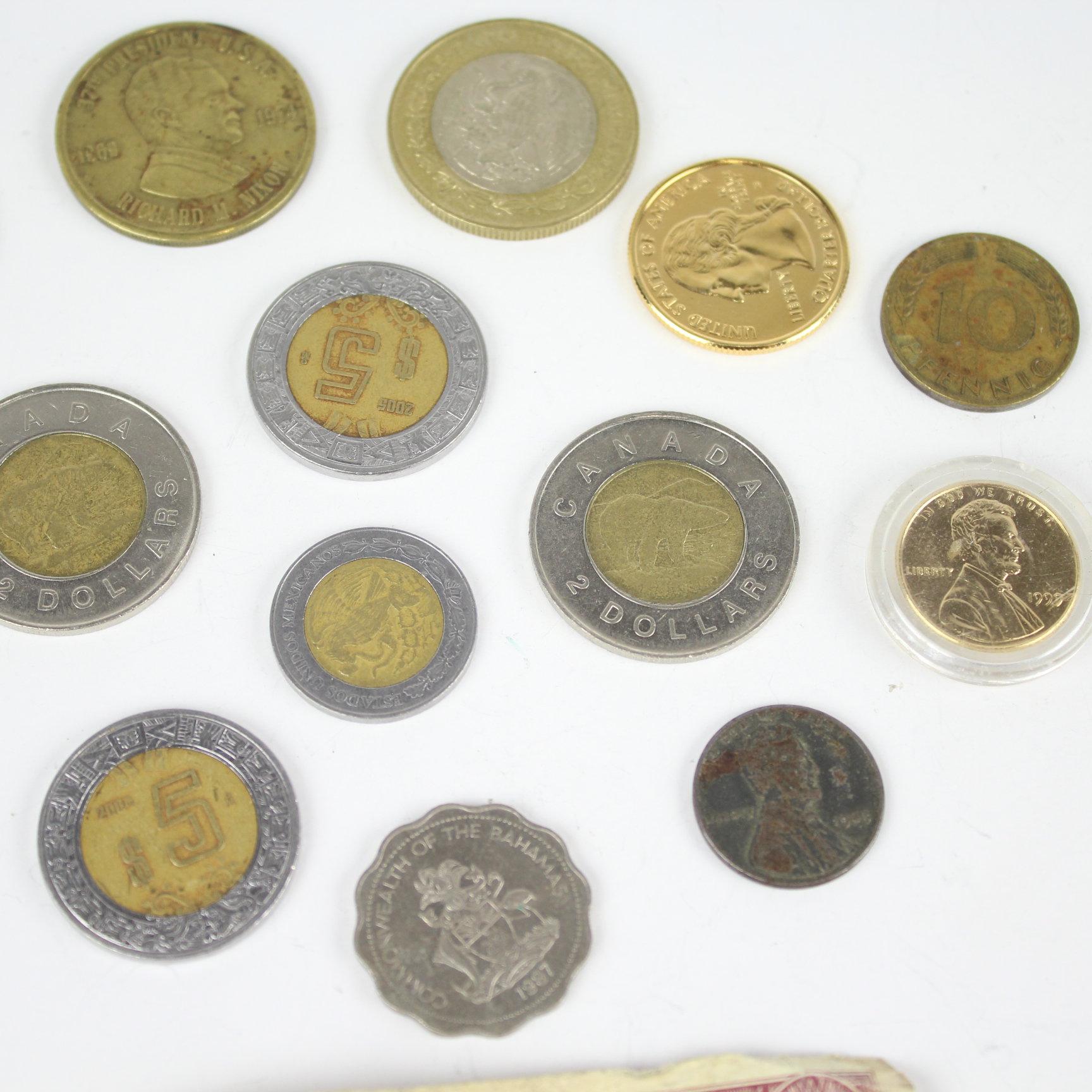 US Coin & Foreign Money Token Lot