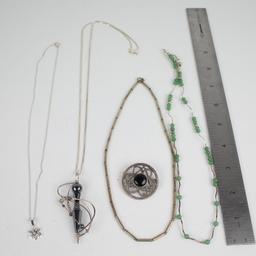 Group of Sterling Silver Jewelry 49 Grams