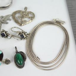 Group of Sterling Silver Jewelry Some Navajo 34 Grams