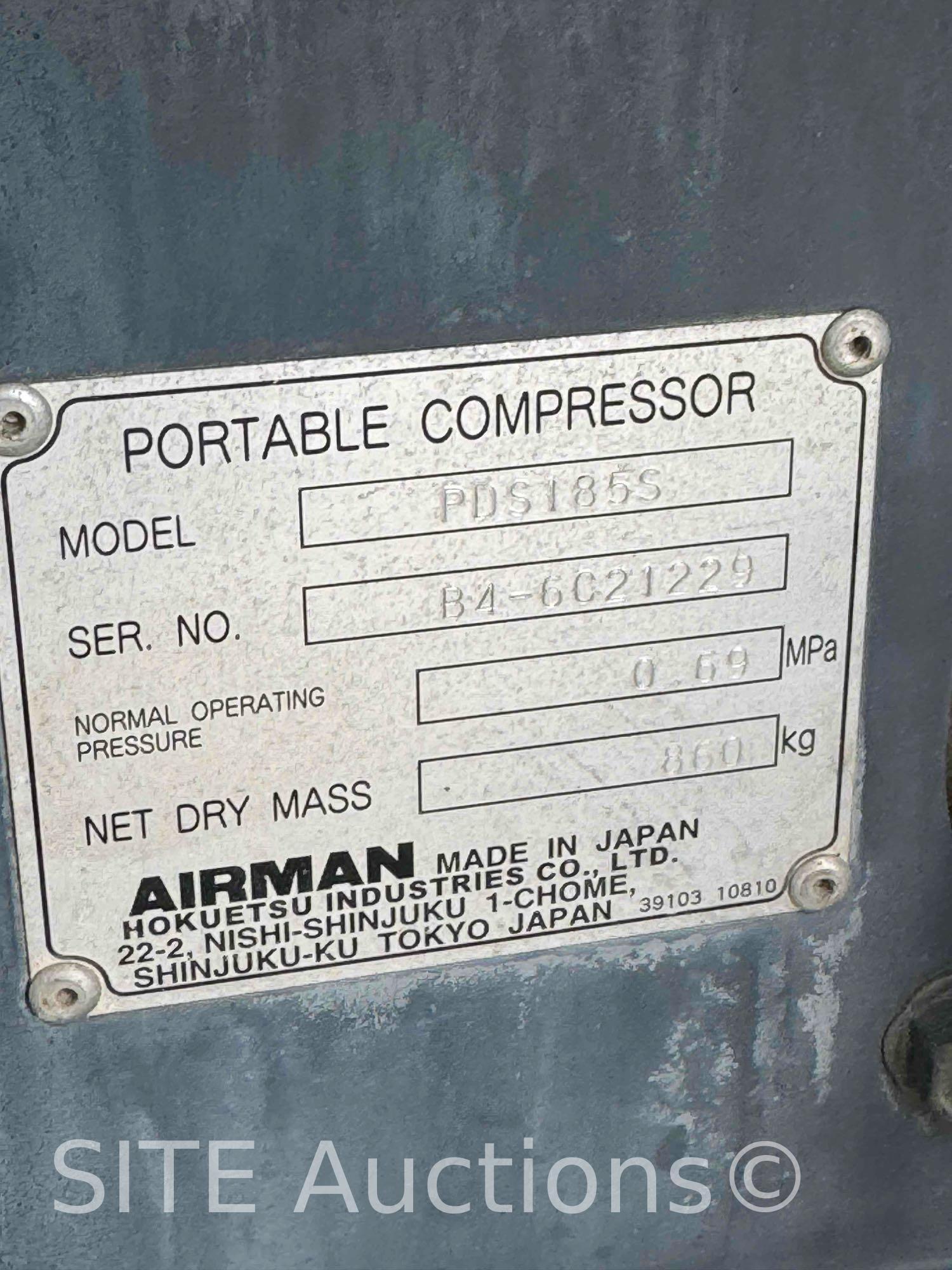 2012 Airman PDS185S Portable Air Compressor