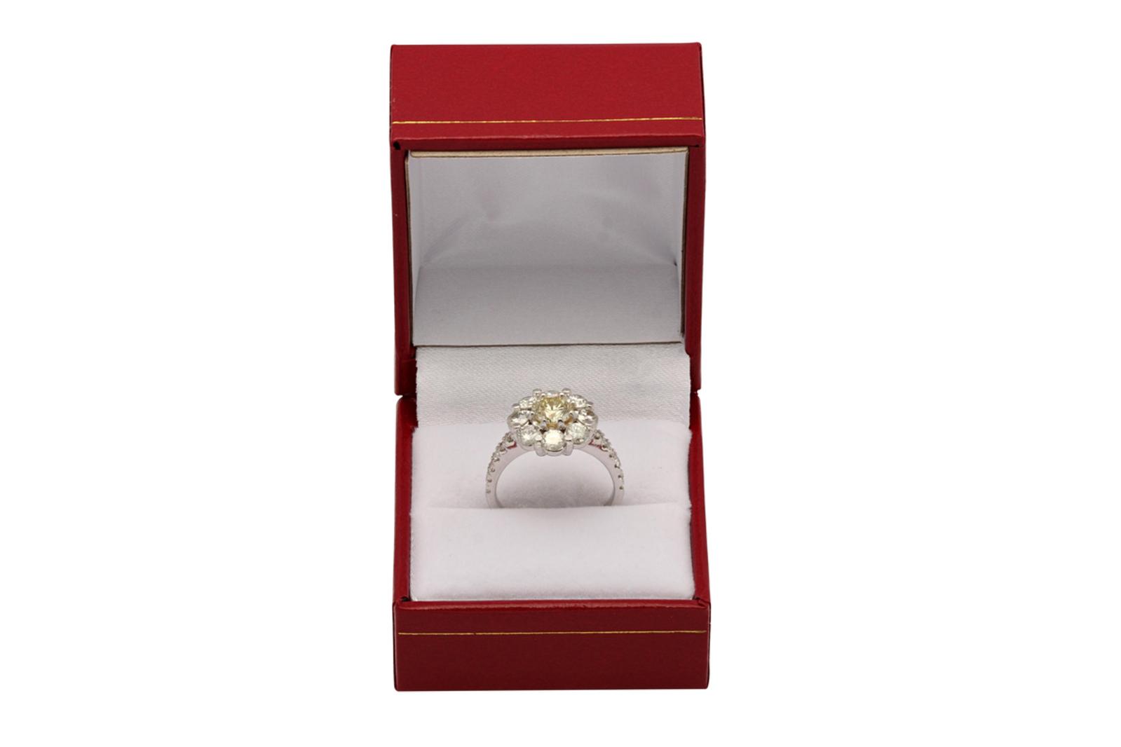 14k White Gold 0.85ct & 1.96ct Diamond Ring