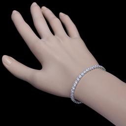 18k White Gold 8.11ct Diamond Bracelet