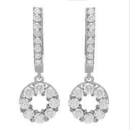 14k White Gold 1.79ct Diamond Earrings