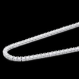 14K White Gold and 7.98ct Diamond Necklace