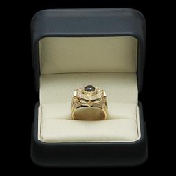 14K Yellow Gold 2.0ct Fancy Diamond and 1.32ct Diamond Ring
