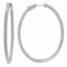 14k White Gold 3.89ct Diamond Earrings