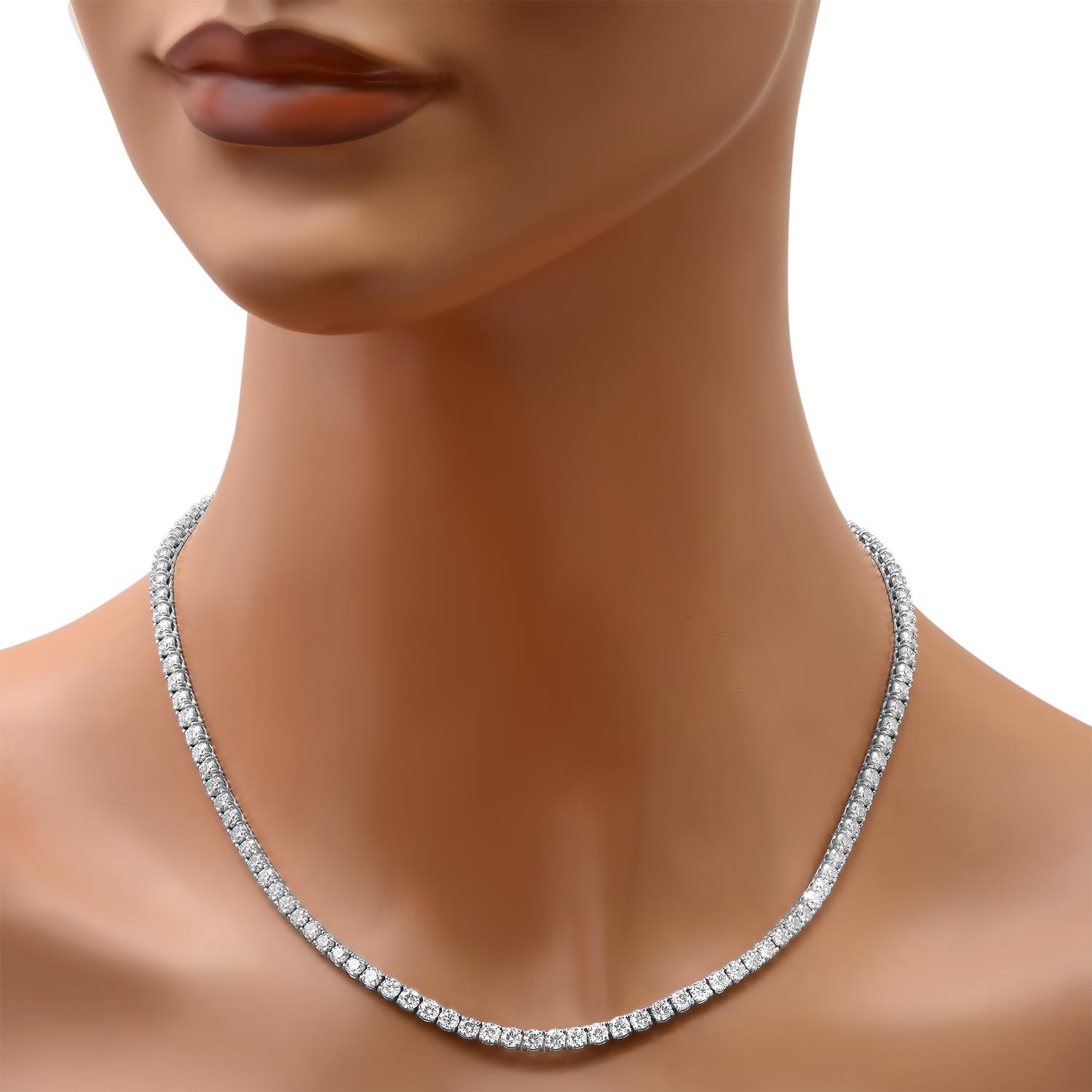 18K White Gold and 16.63ct Diamond Necklace