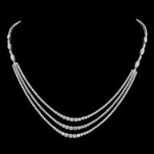 18K Gold 10.98ct Diamond Necklace