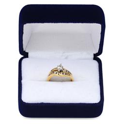 14K Yellow Gold Setting with 0.25ct Center and 0.43tcw Diamond Ladies Ring