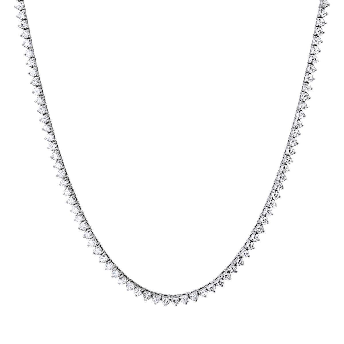 14K White Gold Setting with 7.98ct Diamond Necklace