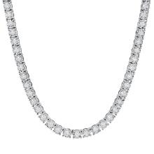 14K White Gold Setting with 7.15ct Diamond Necklace