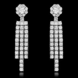 18K White Gold and 2.55ct Diamond Earrings