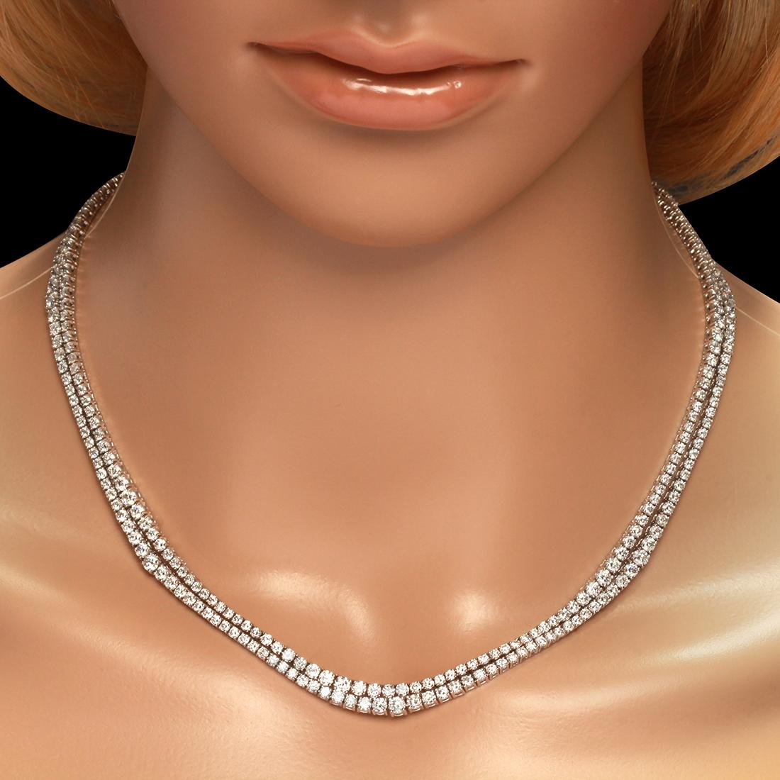 18K Gold 17.88ct Diamond Necklace