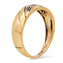 14K Yellow Gold Band with Approx. 0.012ct Diamond Ring