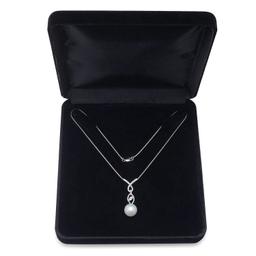 18K White Gold Setting with 14mm South Sea Pearl and 0.60ct Diamond Necklace