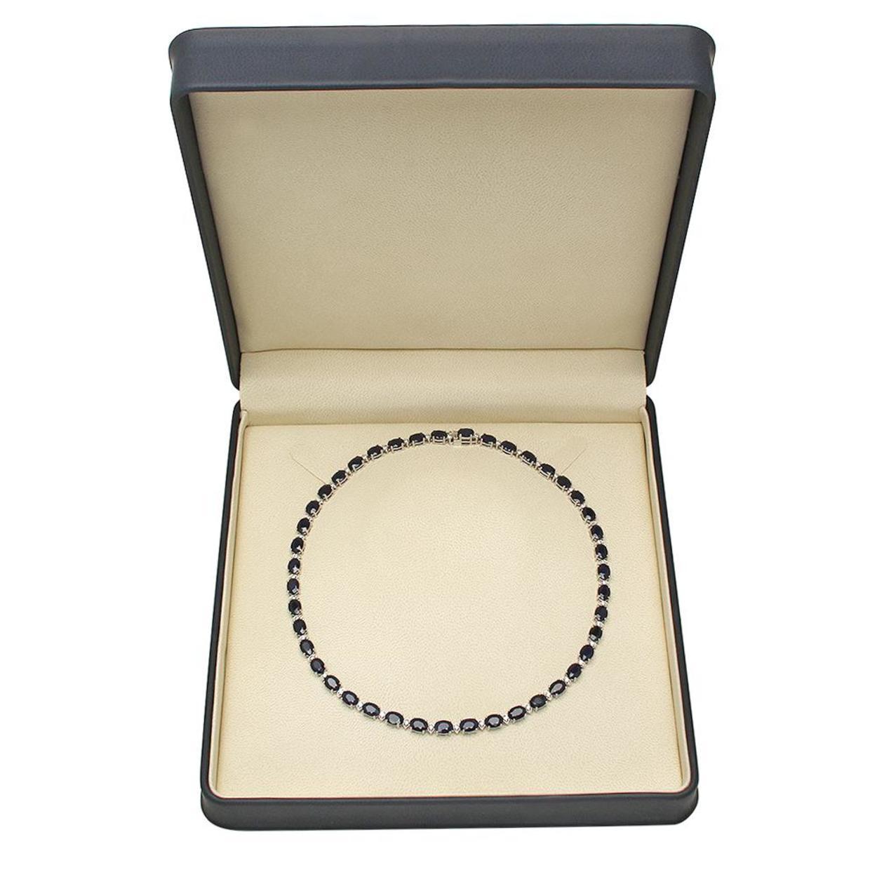 14K Gold 42.93ct Sapphire 1.72ct Diamond Necklace
