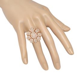 18K Rose Gold Setting with 2.76tcw Diamond Floating Petals" Ladies Ring"