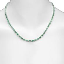 14K Gold 15.46ct Emerald 1.23cts Diamond Necklace