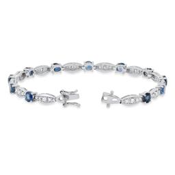 18K White Gold Setting with 4.25ct Sapphire and 0.88ct Diamond Bracelet