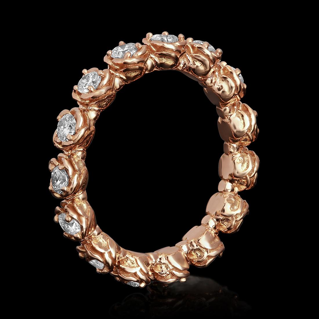 14k Rose Gold 1.11ct Diamond Ring